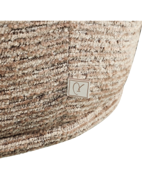 Silla giratoria acanalada color moka BEVERLY