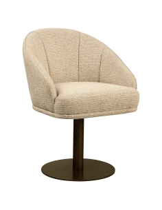 Chaise Pivotante Cannelée Coloris Naturel BEVERLY 2