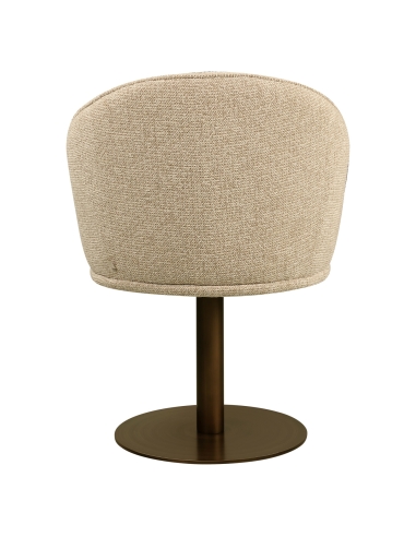 Silla giratoria acanalada color natural BEVERLY