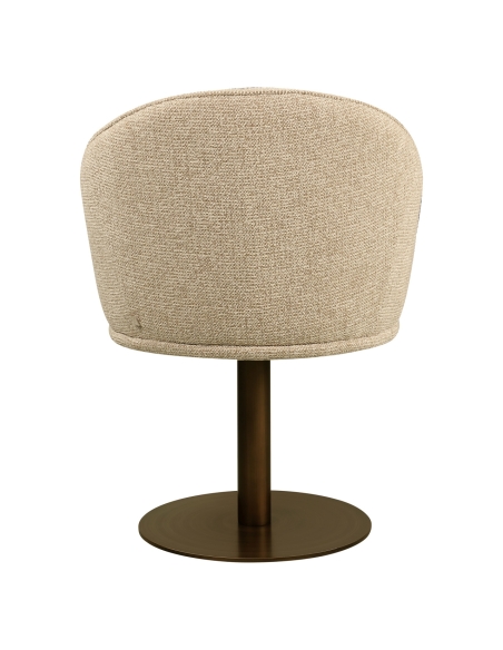 Natural-Coloured Fluted Swivel Chair BEVERLY