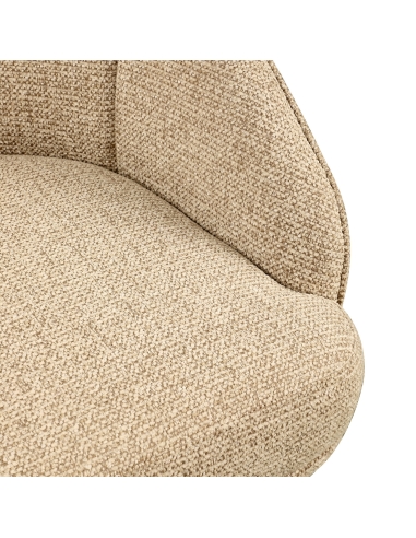 Natural-Coloured Fluted Swivel Chair BEVERLY