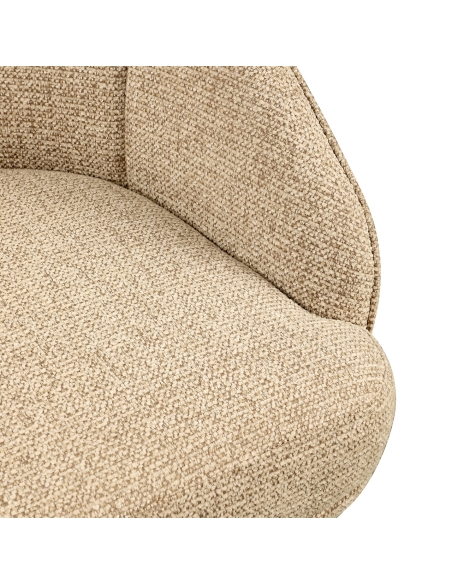Chaise Pivotante Cannelée Coloris Naturel BEVERLY
