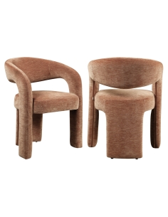 Cadeira de Sala de Jantar em Veludo Terracota SOHO