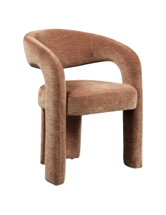 Silla de comedor de terciopelo terracota SOHO 2