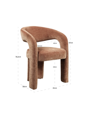 Chaise de Salle à Manger Velours Terracotta SOHO