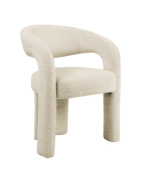 Chaise de Salle à Manger Bouclé Coloris Naturel SOHO