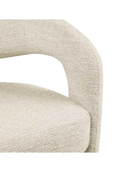 Natural-Coloured Bouclé Dining Chair SOHO