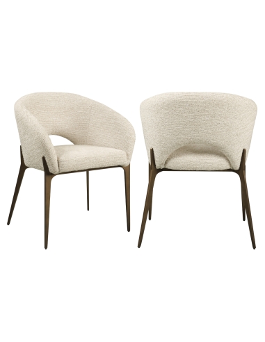 Dining Chair Fabric Natural Colour KENZI