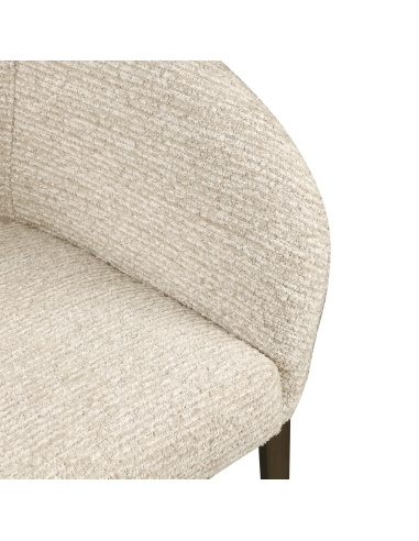 Chaise de Salle à Manger Tissu Coloris Naturel KENZI