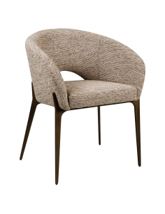 Chaise de Salle à Manger Tissu Coloris Moka KENZI 2