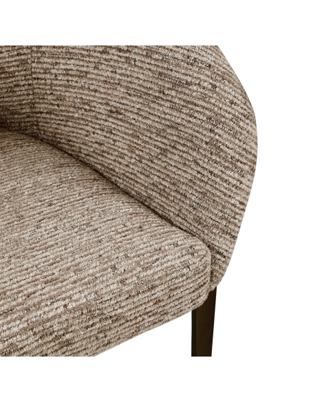 Chaise de Salle à Manger Tissu Coloris Moka KENZI