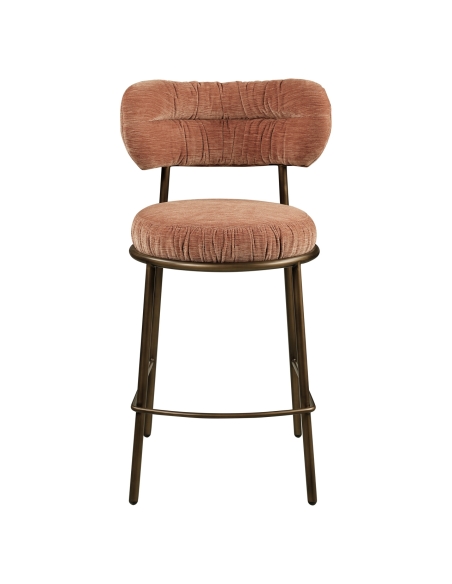 Barhocker aus Samt Terrakotta ENCANTO