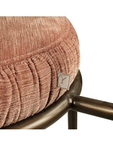 Barhocker aus Samt Terrakotta ENCANTO