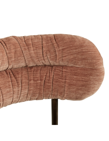 Barhocker aus Samt Terrakotta ENCANTO