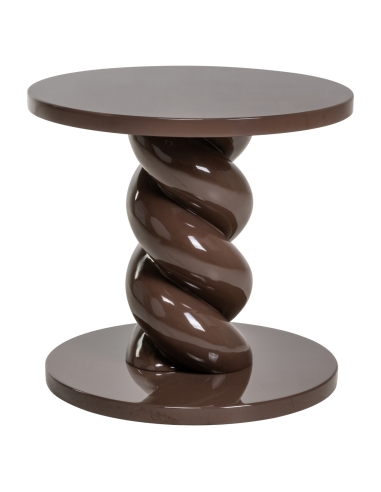 Table d'Appoint en Spirale Résine Chestnut COCO