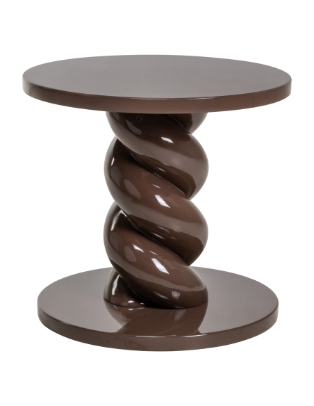 Table d'Appoint en Spirale Résine Chestnut COCO