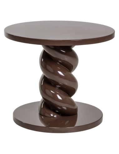 Bijzettafel in spiraalvormige hars Chestnut CELESTE