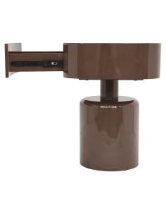 Ovale gelakte design nachtkastje kastanje ROMEE 2