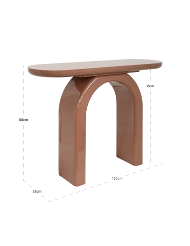 Console Design Base ad arco Terracotta KOURTNEY