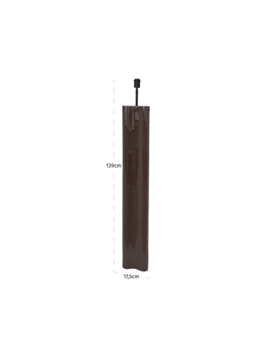 Lampadaire Colonne Design Laqué Châtaigne AURELIA