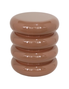 Mesa auxiliar Anillos apilados Terracota INDIE
