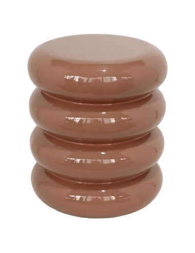 Table d'Appoint Anneaux Empilés Terracotta INDIE