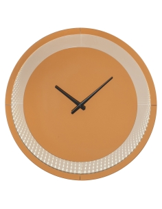 Horloge Murale LED Effet Miroir Infini Brun JULIA