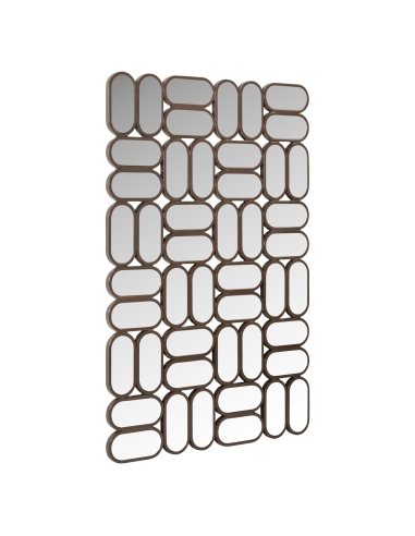 Espejo de pared de diseño mosaico castaña SOPHIA