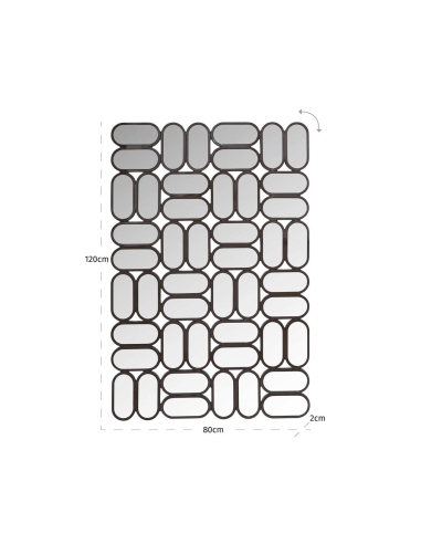 Sophia Chestnut Mosaic Design Wall Mirror