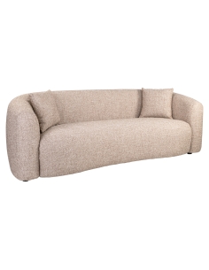 3-Seater Sofa Tweed Sand Fire-Retardant LUXANDRA