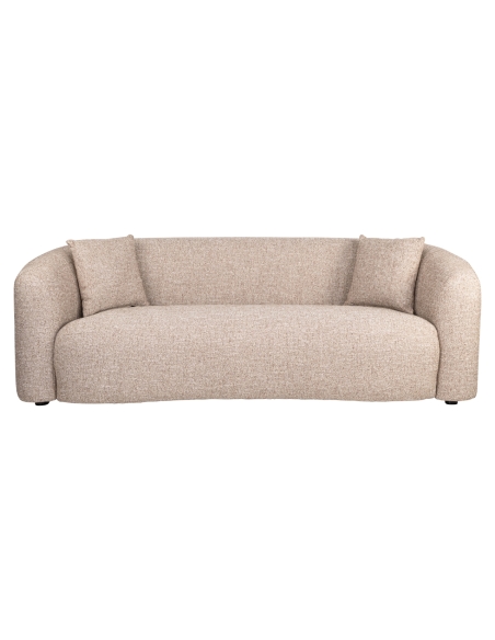 3-Sitzer-Sofa Tweed Sandfarben Schwer entflammbar LUXANDRA