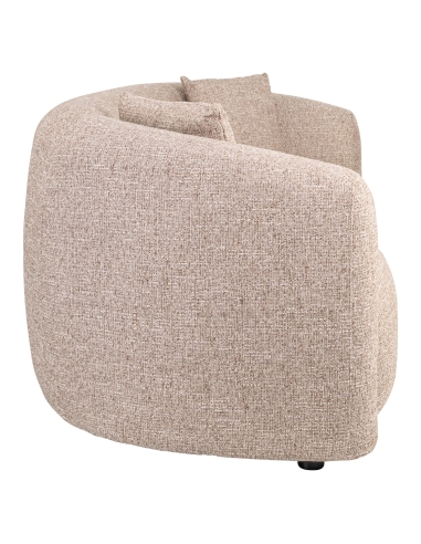 Divano a 3 posti Tweed Sabbia Ignifugo LUXANDRA