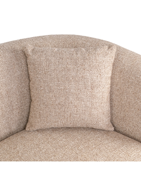 3-Sitzer-Sofa Tweed Sandfarben Schwer entflammbar LUXANDRA