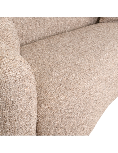 Divano a 3 posti Tweed Sabbia Ignifugo LUXANDRA