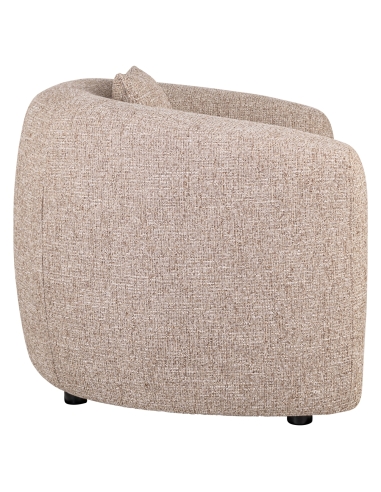 Poltrona Confortevole in Tweed Sabbia Ignifugo LUXANDRA