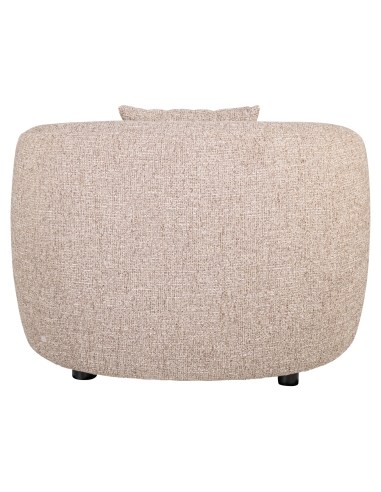 Comfortable Sand Tweed Fire-Resistant Armchair LUXANDRA