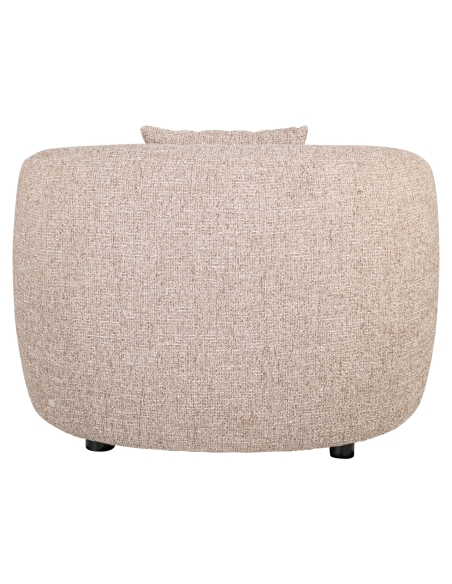 Comfortable Sand Tweed Fire-Resistant Armchair LUXANDRA