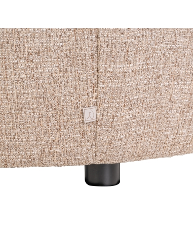 Comfortable Sand Tweed Fire-Resistant Armchair LUXANDRA
