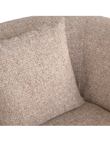 Comfortable Sand Tweed Fire-Resistant Armchair LUXANDRA