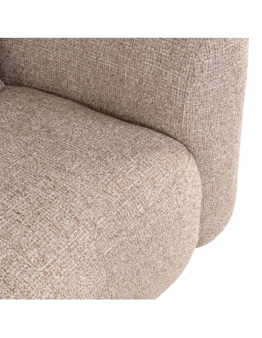 Comfortable Sand Tweed Fire-Resistant Armchair LUXANDRA