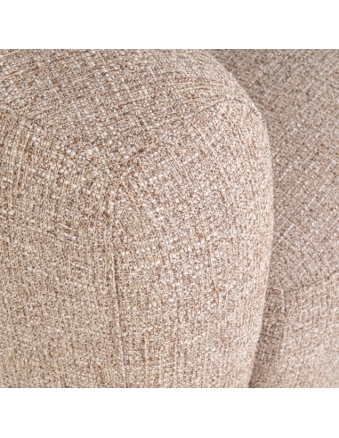Comfortable Sand Tweed Fire-Resistant Armchair LUXANDRA