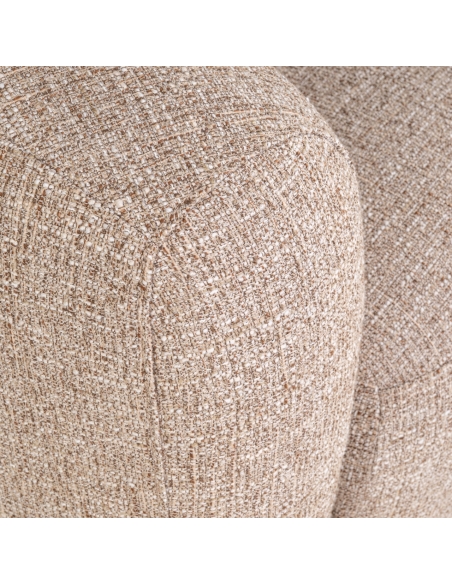 Sillón cómodo de tweed arena ignífugo LUXANDRA