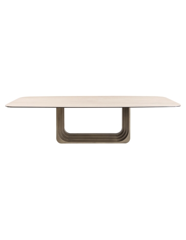 Mesa de comedor de cerámica beige 300 cm MAXFIELD