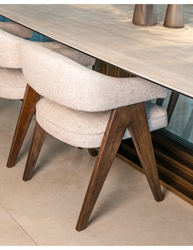 Mesa de comedor de cerámica beige 300 cm MAXFIELD