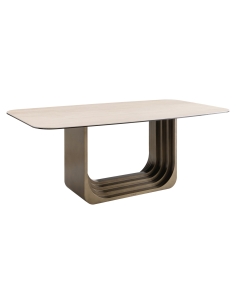 Table à Manger Céramique Beige 200 cm MAXFIELD