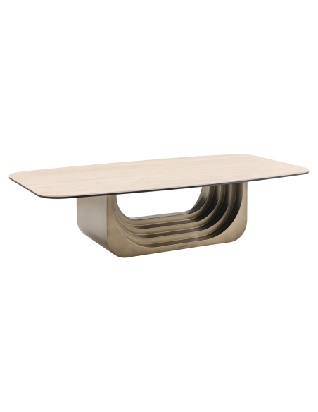 Table Basse Pivotante Céramique Beige MAXFIELD