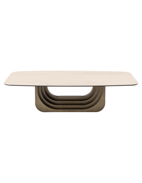 Table Basse Pivotante Céramique Beige MAXFIELD