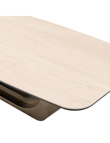 Salontafel draaibaar keramiek beige MAXFIELD