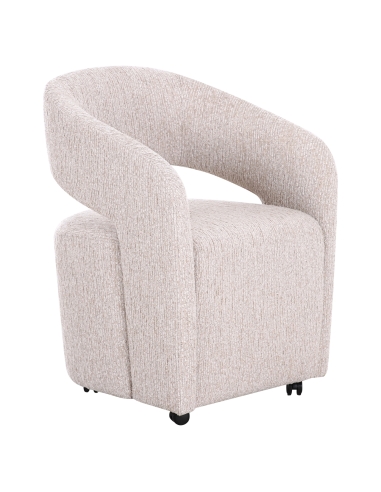 Chaise de salle à manger Vixen natural linear on wheels