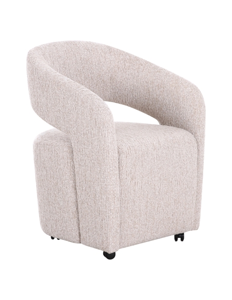 Chaise de salle à manger Vixen natural linear on wheels
